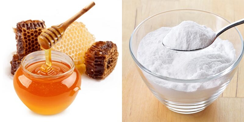 Tẩy da chết cho môi với bột baking soda và mật ong