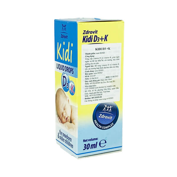 Kidi Liquid Drops D3 + K