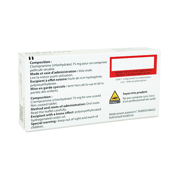 Anafranil 75mg Alfasigma - Giảm lo âu, trầm cảm