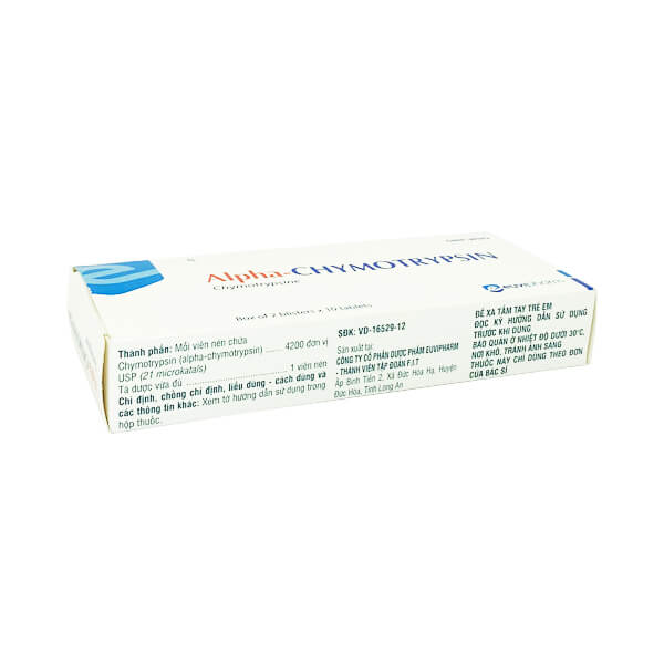 Alpha-CHYMOTRYPSIN Euvipharm - Chống viêm, giảm phù nề