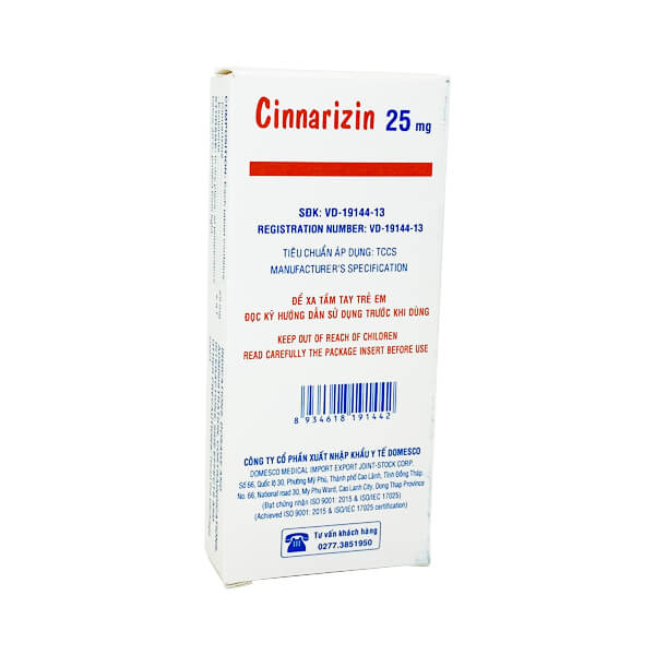 Cinnarizin 25mg Domesco