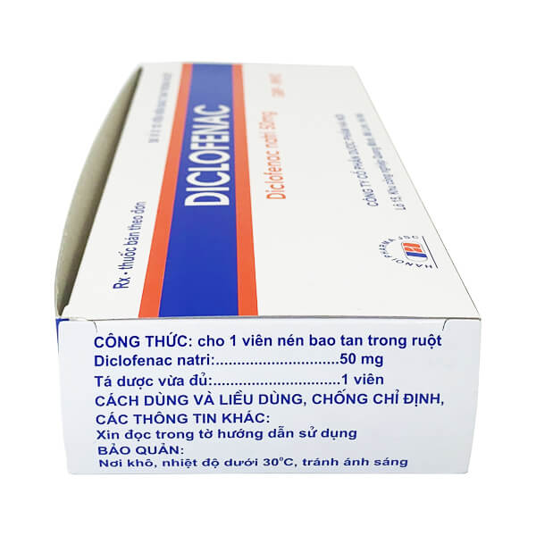 Diclofenac 50mg -  Giảm đau, chống viêm an toàn