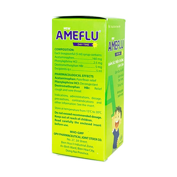 Siro New Ameflu Daytime 60ml - Điều trị cảm lạnh, sốt