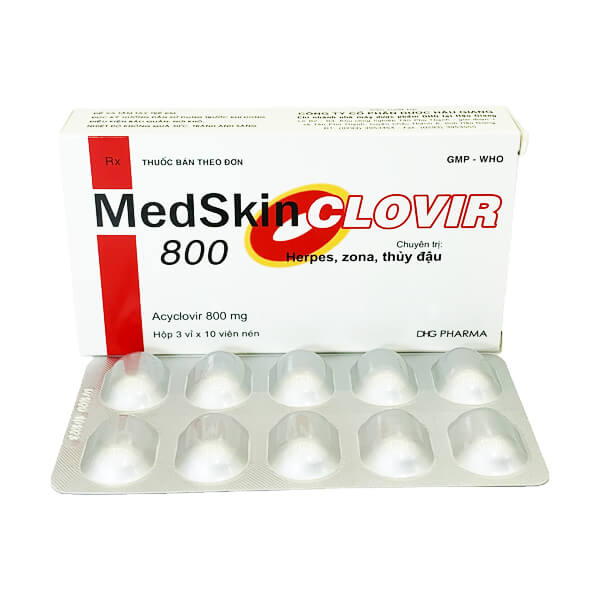Medskin CLOVIR 800 - Đặc trị Zona, thủy đậu