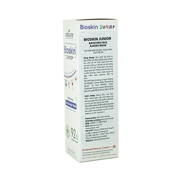 Sữa tắm Bioskin Junior - Dưỡng ẩm hiệu quả