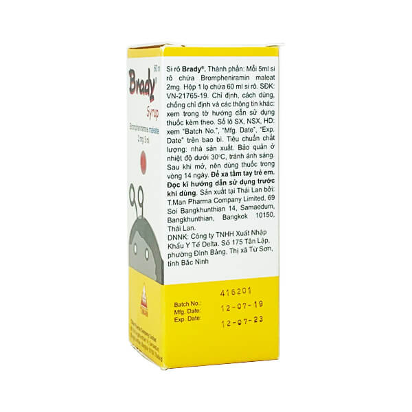 Brady Syrup 2mg/5ml