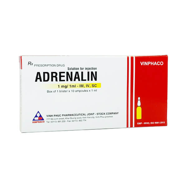 Adrenalin 1mg/1ml Vinphaco - Cấp cứu ngay sốc phản vệ