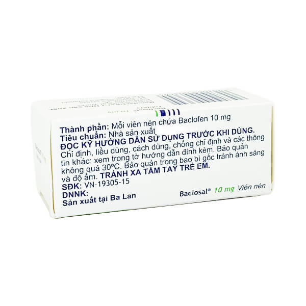 Baclosal 10mg - Chặn đứng cơn co thắt