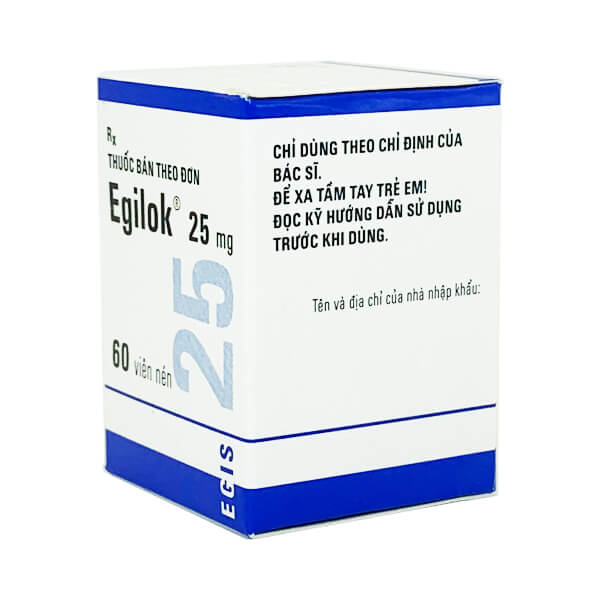 Egilok 25mg - Điều trị CAO HUYẾT ÁP, LOẠN NHỊP