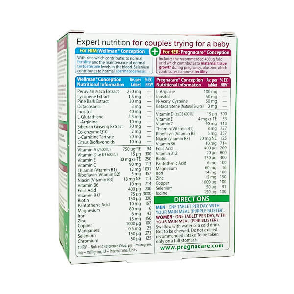 Pregnacare him & her conception