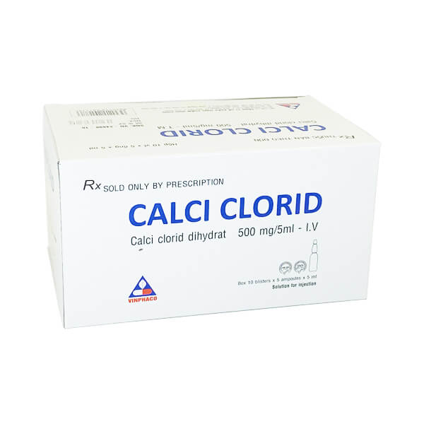 Calci clorid 500mg/5ml - Bù nhanh Calci