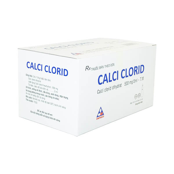 Calci clorid 500mg/5ml - Bù nhanh Calci