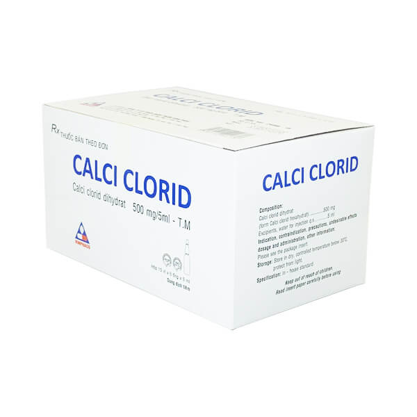 Calci clorid 500mg/5ml - Bù nhanh Calci