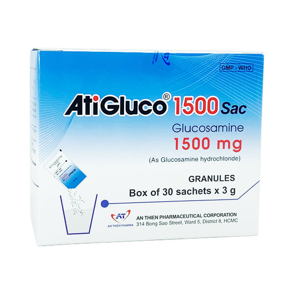 AtiGluco 1500 Sac - Giảm đau xương khớp hiệu quả