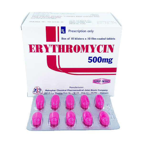 Erythromycin 500mg Mekophar
