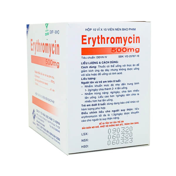 Erythromycin 500mg Vidipha