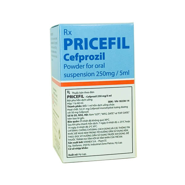 Pricefil 250mg/5ml (lọ 60ml)