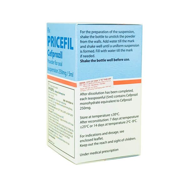 Pricefil 250mg/5ml (lọ 60ml)