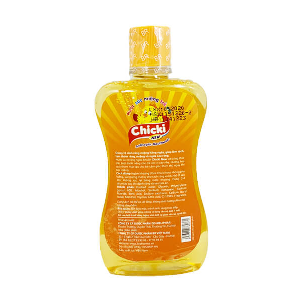 Nước súc miệng trẻ em Chicki new 250ml