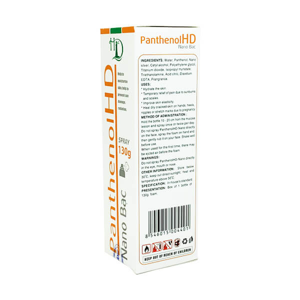 PanthenolHD nano bạc Spray 130g