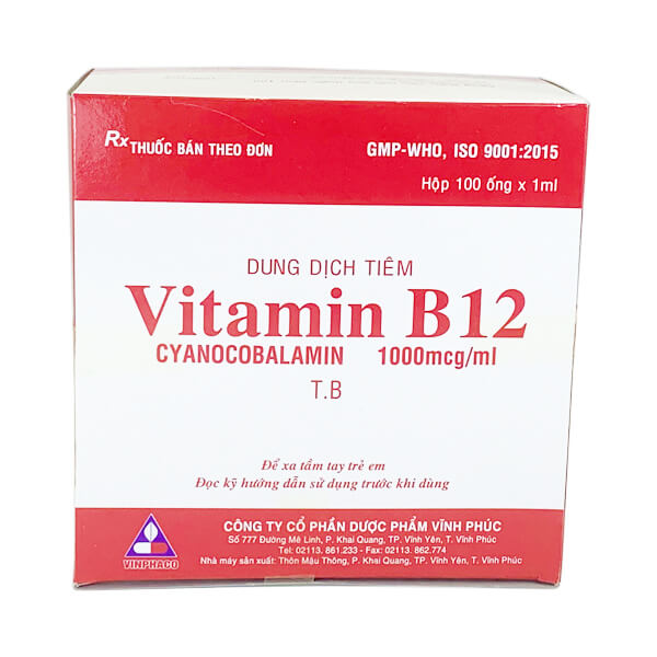 Vitamin B12 1000mcg/ml Vinphaco