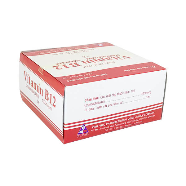 Vitamin B12 1000mcg/ml Vinphaco