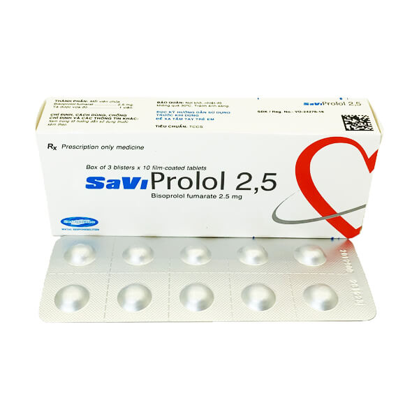 Savi Prolol 2,5 - Điều trị cao huyết áp, suy tim