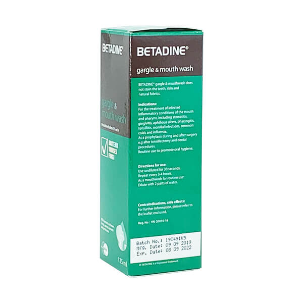 Betadine Gargle & Mouthwash 1%