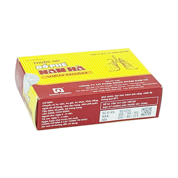 Thuốc ho Bổ Phế Nam Hà (viên ngậm)