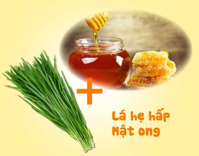 Lá hẹ hấp mật ong chữa viêm Amidan