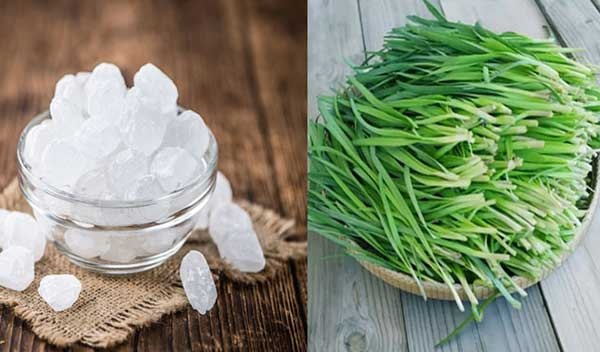 Chữa viêm phế quản bằng lá hẹ hấp đường phèn