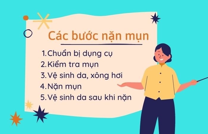 Các bước cơ bản nặn mụn