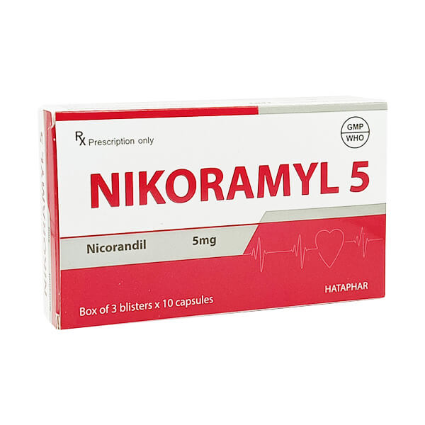 Nikoramyl 5 - Điều trị đau thắt ngực