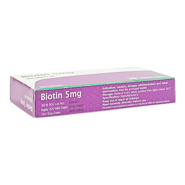 Biotin 5mg Mediplantex - Giảm RỤNG TÓC