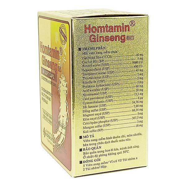 Homtamin Ginseng - Quà tặng vàng cho sức khoẻ