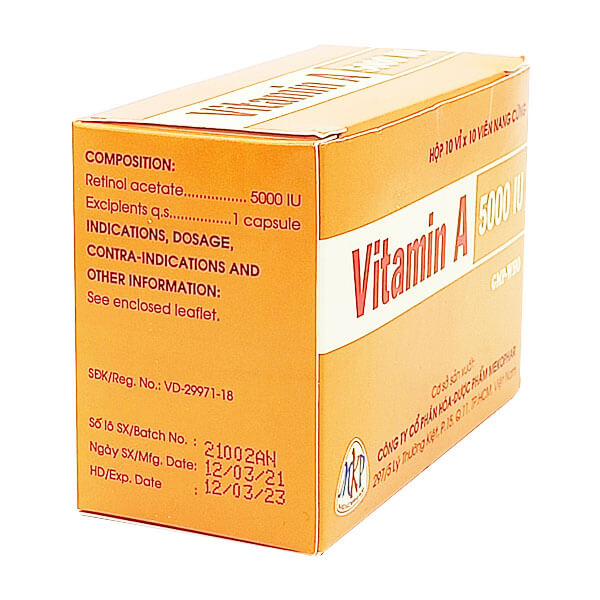 Vitamin A 5000 IU Mekophar