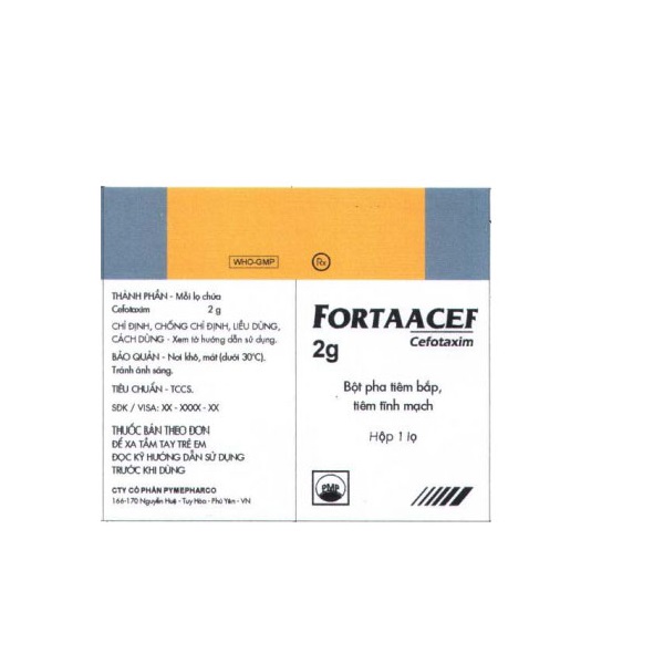 Thuốc tiêm Fortaacef 2g - Đánh bay nhiễm khuẩn