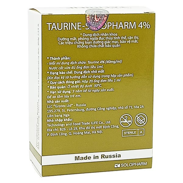 Taurine Solopharm 4%