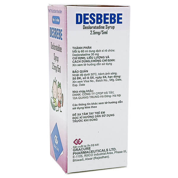 Siro Desbebe 2.5mg/5ml - Giảm ngay VIÊM MŨI DỊ ỨNG