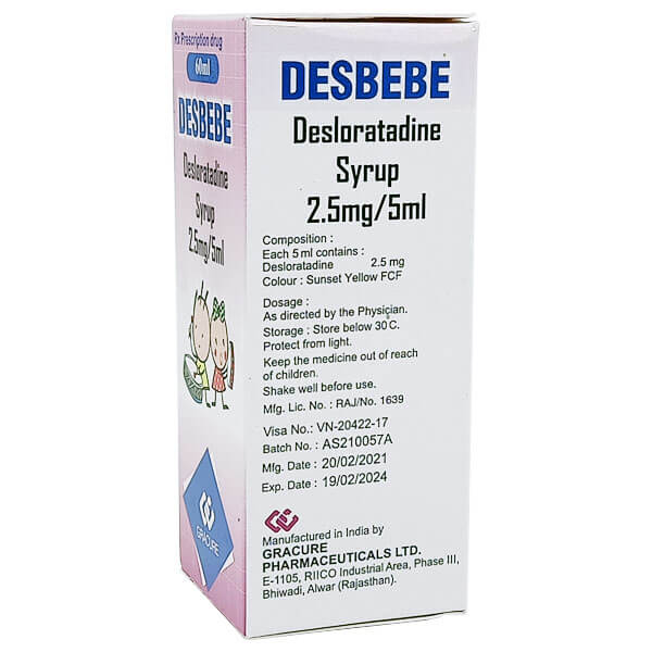 Siro Desbebe 2.5mg/5ml - Giảm ngay VIÊM MŨI DỊ ỨNG