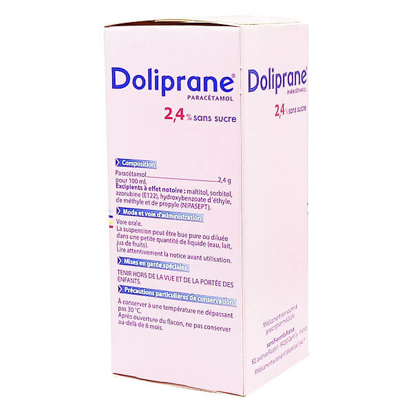 Doliprane 2,4% sans sucre