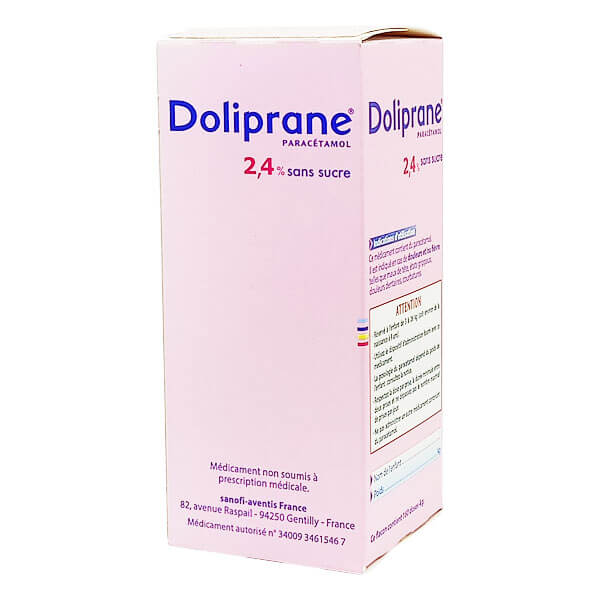 Doliprane 2,4% sans sucre