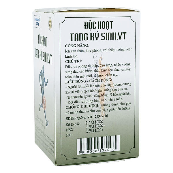 Độc Hoạt Tang Ký Sinh. VT