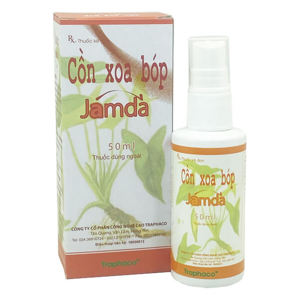 Cồn xoa bóp Jamda