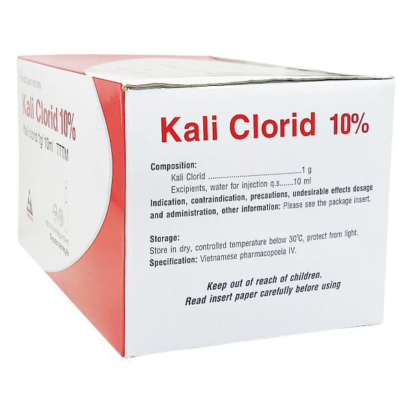 Kali clorid 10% Vinphaco - Điều trị GIẢM Kali huyết