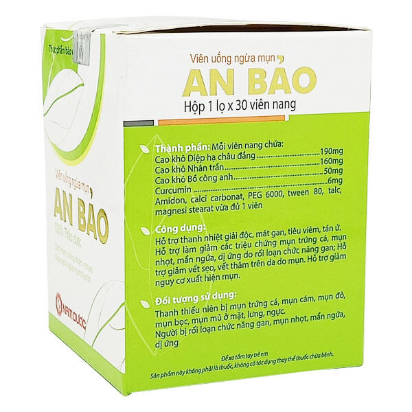 Viên uống ngừa mụn An Bảo
