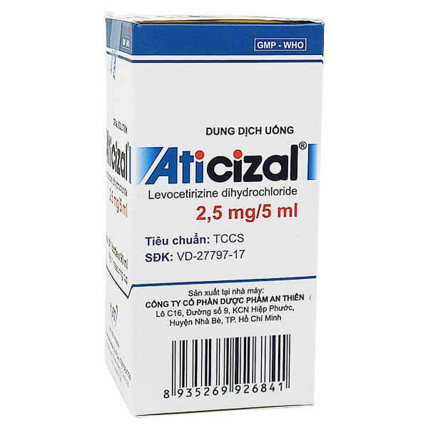 Aticizal 2,5mg/5ml - Giảm ngay VIÊM MŨI DỊ ỨNG