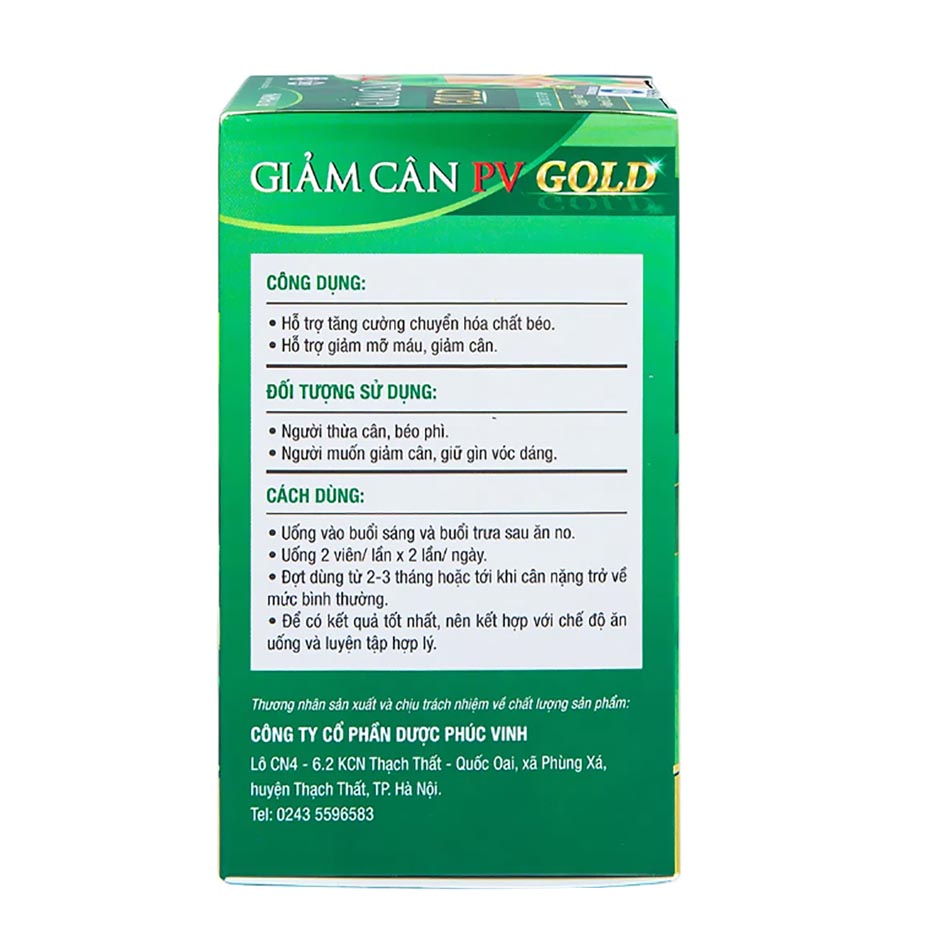 Giảm cân PV Gold