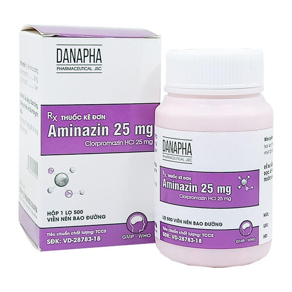 Aminazin 25mg - Trị TẬN GỐC tâm thần phân liệt